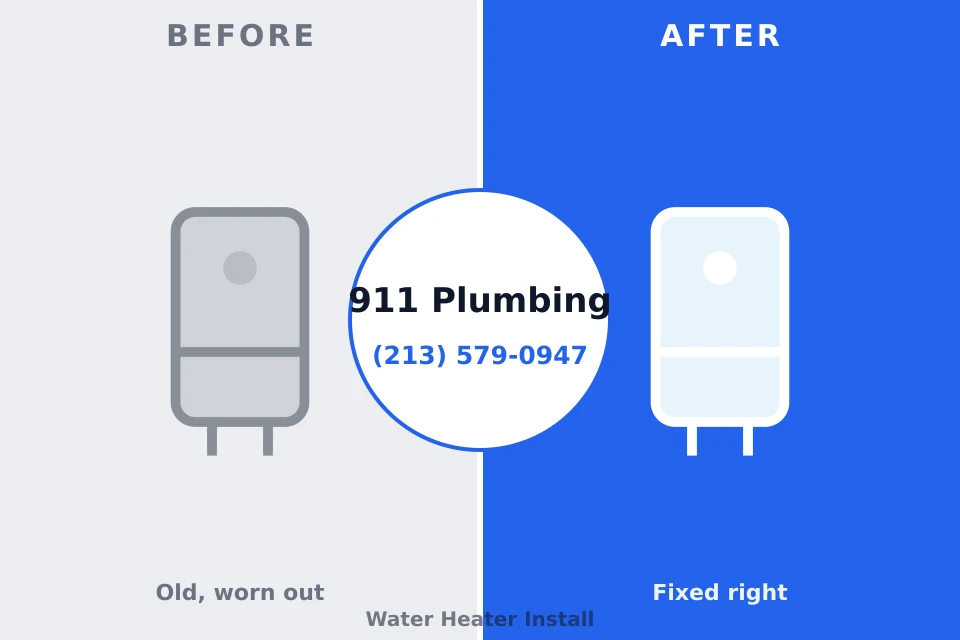 Before and after: plumbing company Eden, MD